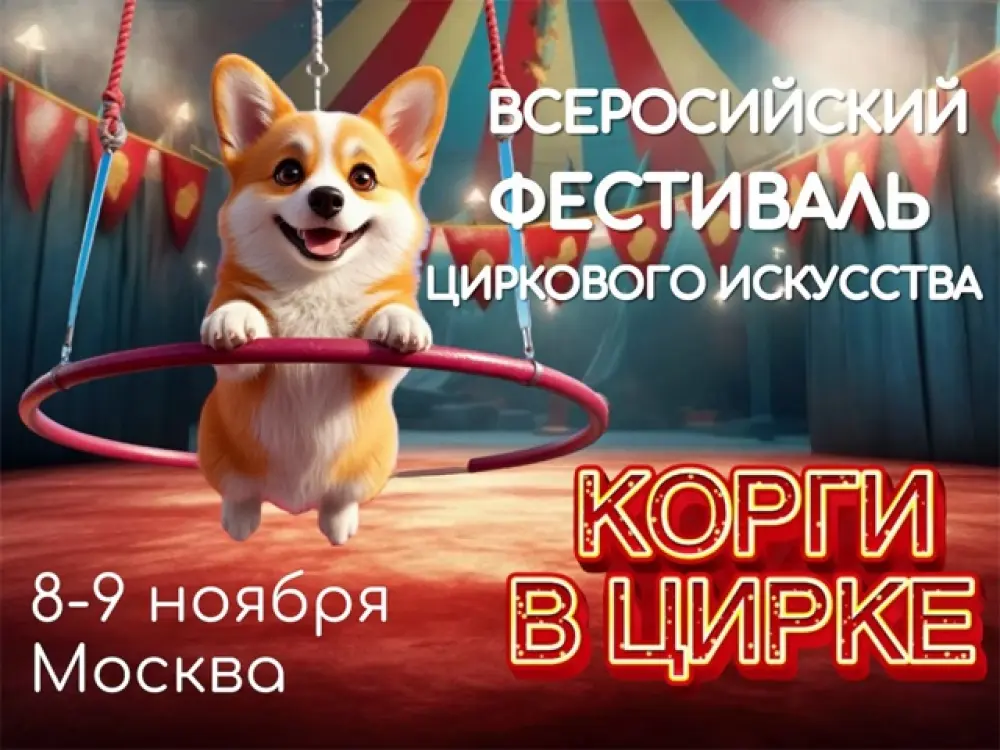 Всероссийский фестиваль циркового искусства в тематическом стиле «Корги в цирке»