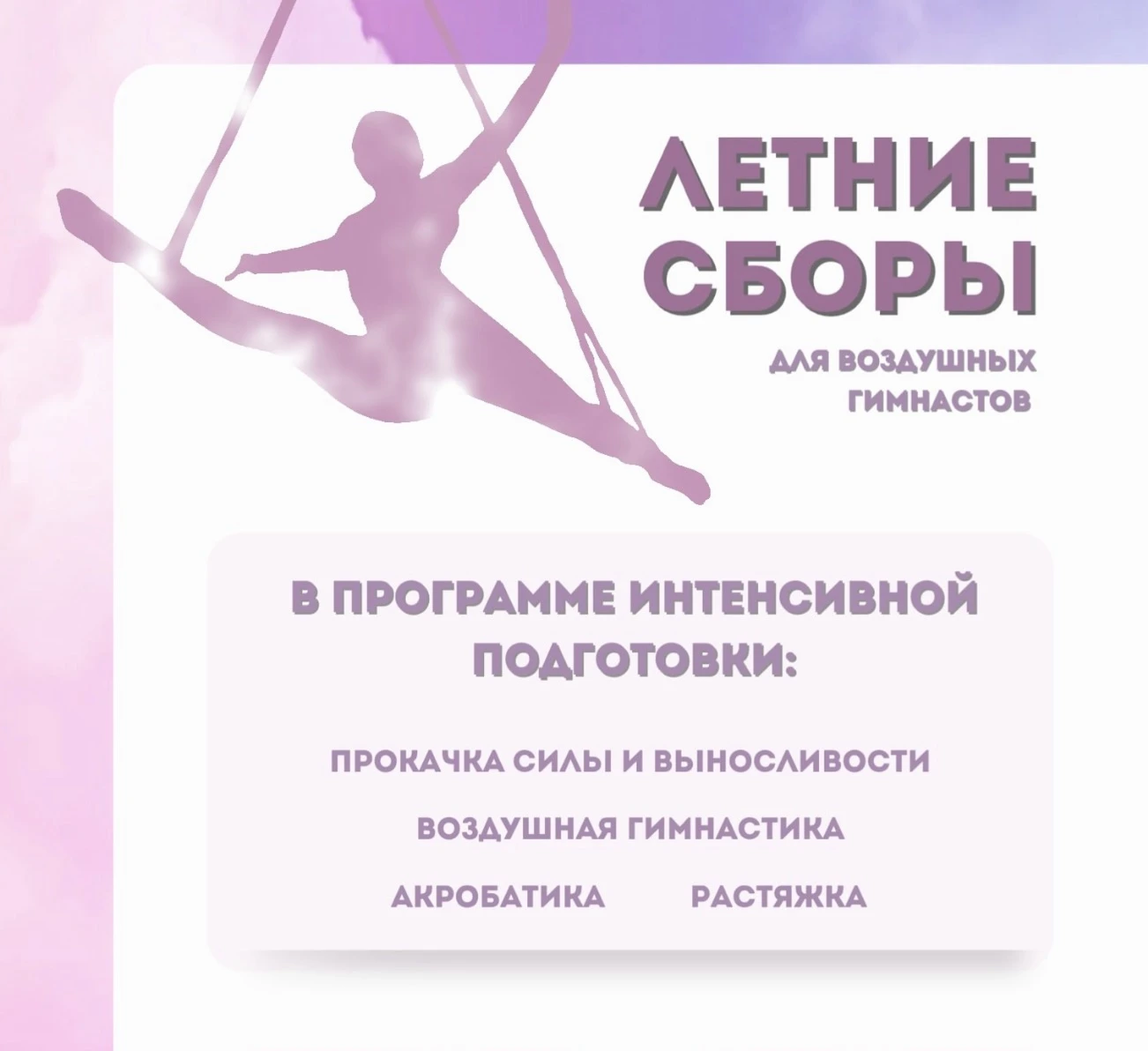 Лагерь воздушной гимнастики "На высоте", 3 смена