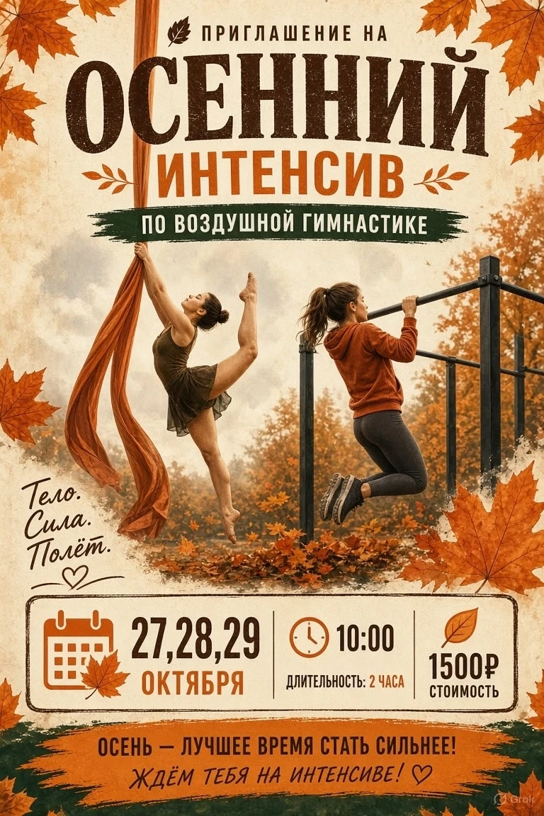 Осенний Интенсив по воздушной гимнастике