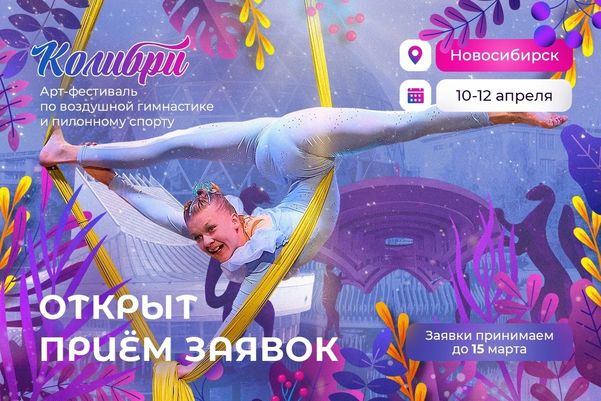 Арт-фестиваль по воздушной гимнастике и пилонному спорту "Колибри"