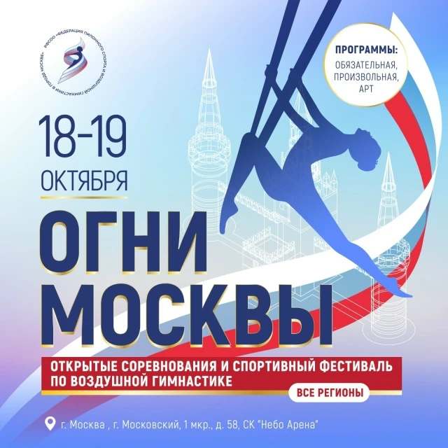 Открытые соревнования по воздушной гимнастике "Огни Москвы"