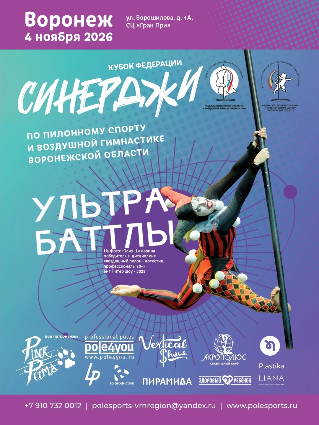 Открытый кубок Воронежской обл. по пилонному спорту и воздушной гимнастике «Синерджи»