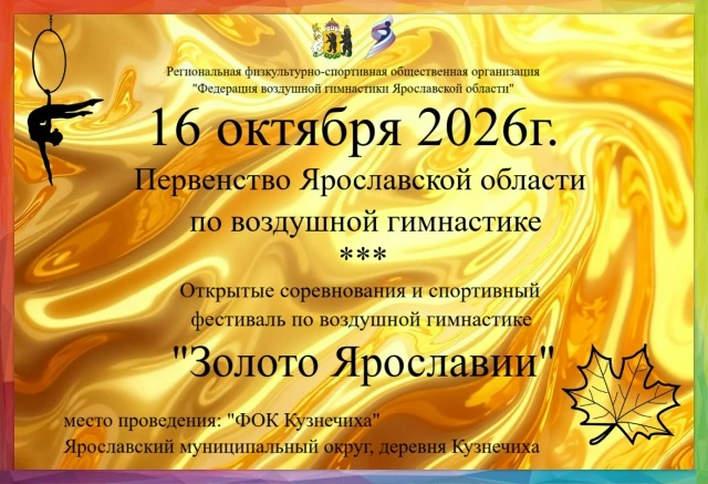 Первенство Ярославской обл. и открытые соревнования по воздушной гимнастике "Золото Ярославли"